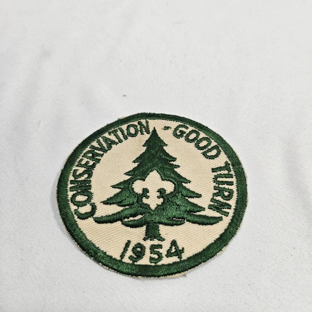 Vtg 50's 1954 Conservation Camporee Patch Boy Scout Good Turn - Picture 1 of 3